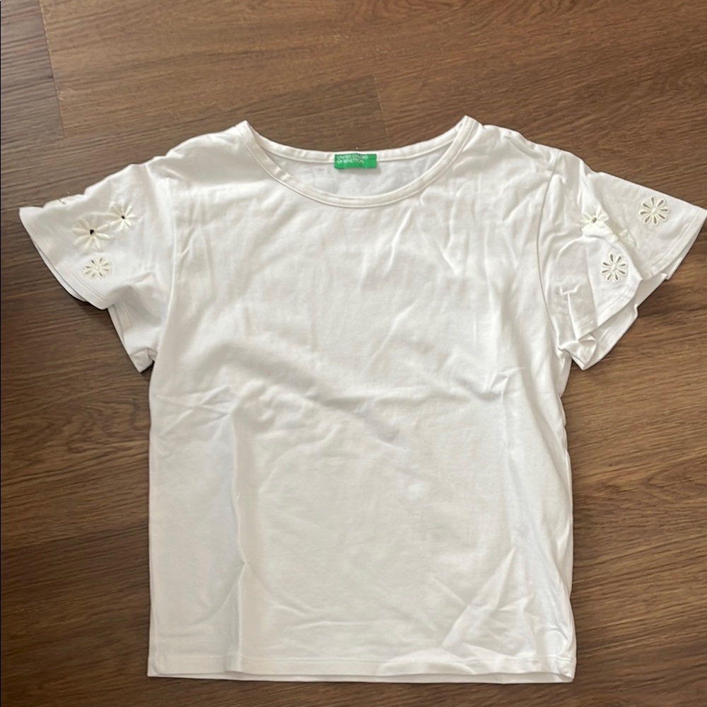 United Colors Of Benetton White Short Sleeve Tee